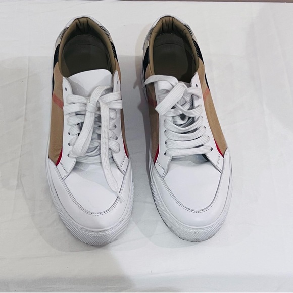 Burberry New Salmon Low Top Tessuto Check  Sneakers - Picture 1 of 6